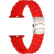 CoverZone Apple Watch 4 42-44 mm Uyumlu Metal Toka Delikli Panoply Silikon Kayış Kordon