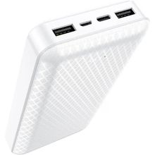 Coverzone Borofone 20000mAh 74Wh, Dual USB Output, USB-C Input ve Micro USB Input Güç Bankası Powerbank iPhone ile Uyumlu Şarj Seviyesi Led Gösterli Kompak ve Modern Tasarım BJ3A