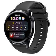 CoverZone Galaxy Gear S3 Uyumlu Termoplastik Perforated Siyah Kayış Kordon