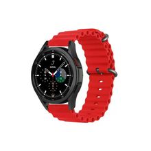CoverZone Galaxy Watch 3 Uyumlu 41 mm Quintessential Kabartmalı Metal Tokalı Kırmızı Kordon