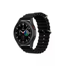 CoverZone Galaxy Watch 3 Uyumlu 41 mm Quintessential Kabartmalı Metal Tokalı Siyah Kordon