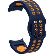 CoverZone Galaxy Watch 4 Classic Uyumlu 44 mm İki Kancalı Metal Tokalı Iridescent Mavi Sarı Kordon