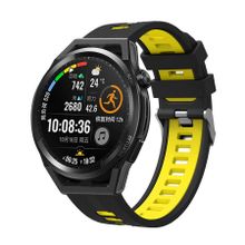 CoverZone Galaxy Watch Active 2 44 mm Grealish Silikon Delikli Siyah Sarı Kordon