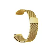 CoverZone Huawei Watch GT 3 Pro Uyumlu 46 mm Hasır Metal Örgülü Gold Kordon
