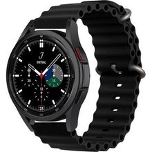 CoverZone Huawei Watch GT Uyumlu 42 mm Quintessential Kabartmalı Metal Tokalı Siyah Kordon