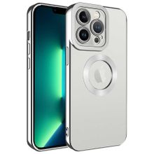 CoverZone iPhone 11 Kamera Korumalı Logo Gösteren Colored Z-Omega Kapak Gümüş Cep Telefonu Arka Kapak