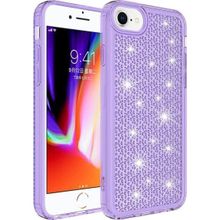 CoverZone iPhone 12 Airbagli Kamera Korumalı Parlak Tasarımlı Z-Snow Emollient Mor Cep Telefonu Arka Kapak