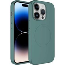 CoverZone iPhone 14 Pro Magsafe Wireles Şarj Özellikli Pastel Color Silikon Yeşil Cep Telefonu Kılıfı
