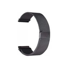 CoverZone Samsung Galaxy Watch 3 Uyumlu 45 mm Hasır Metal Örgülü Siyah Kordon