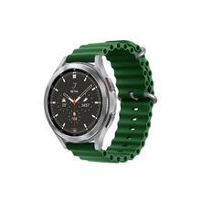 CoverZone Samsung Gear S2 Uyumlu 42 mm Quintessential Kabartmalı Metal Tokalı Koyu Yeşil Kordon
