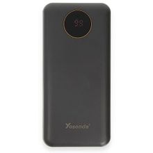 CoverZone Yosonda Led Ekranlı 20.000 mAh 4in1 Dahili Micro USB, Type-C, Lightning ve USB-A kablosu YXD-A67 YXD-A67 Siyah Powerbank