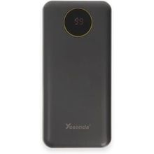 CoverZone Yosonda YXD-A70 Led Ekranlı 30.000 mAh 4in1 Dahili Micro USB, Type-C, Lightning ve USB-A kablosu Siyah Powerbank