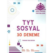 Çöz Kazan Yayınları TYT Sosyal 30 Deneme