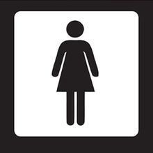 CreaTiket 1171 Kadın Wc Etiketi