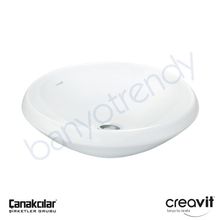 Creavit 45 cm Beyaz Tezgah Üstü Lavabo
