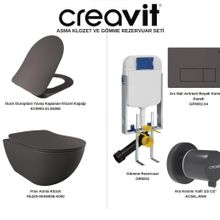 Creavit FE320 Free Asma Klozet ve Gömme Beyaz Rezervuar Seti