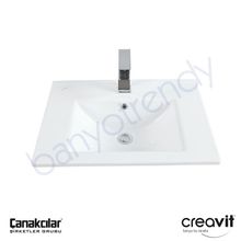 Creavit Su 75 cm Etajerli Lavabo