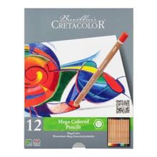 Cretacolor 12 Renk Megacolor Kuruboya Kalemi