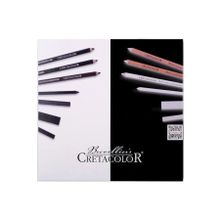 Cretacolor Black White Drawing Set Premium Ahşap Kutu 25'li 40025 Çizim Seti