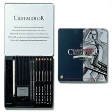 Cretacolor Metal Kutu 20 Parça Black Box Karakalem Çizim Seti