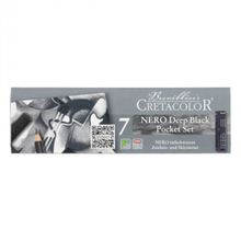 Cretacolor Nero Drawing Set Yağlı 7'li Metal Kutu 40008 Kömür Çizim Seti