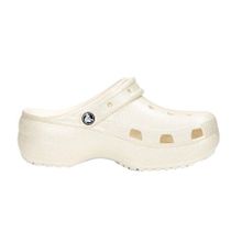 Crocs Classic Platform Glitter Clog 207241-0WV Tebeşir Kadın Terlik