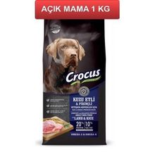 Crocus Kuzu Etli Pirinçli 1 Kg Açık Yetişkin Köpek Maması