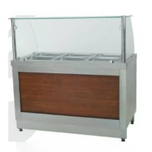 CSA Doğalgazlı Tezgahlı 280X90X85/135 cm Karacasan Sıcak Servis Benmarisi