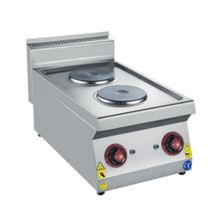 CSA İnox Karacasan Endüstriyel 40 cm 700 Seri Set Üstü Çift Gözlü Elektrikli Ocak