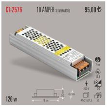 CT 2576 10 Amper Slim Kasa Fansız Şerit Led Trafosu 120W Cata