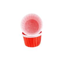 Cupcake Kalıbı Orta Boy Düz Renk 50*39 Mm - 50 Adet Kırmızı