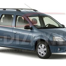 Dacia Logan Mcv 2005-2012 4 Parça Krom Cam Çıtası