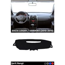 Dacıa Logan / Sandero 2010 2014 3d Torpido Koruma Kılıfı Ön Göğüs Kaplama Siyah Şerit