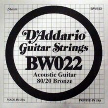 D'addario BW022 80/20 Bronze Wound 022 Sol Akustik Tek Tel