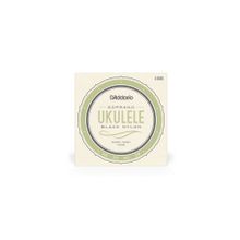 D'addario EJ53S Soprano Black Nylon Ukulele Tel Seti