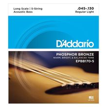 D'addario EPBB170 Akustik Soft Long Bas Tel Set