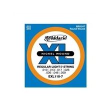 D'addario EXL1107 Xl Regular Light 010 7 Telli Elektro Tel Set