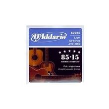 D'addario EZ940 12 String Light 010 Akustik Tel Set