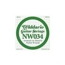 D'addario NW034 Single Nikel Wound Akustik Tel