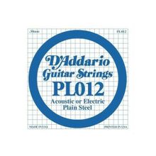 D'addario PL012 Plain Steel Elektro Tek Tel