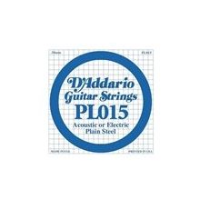 D'addario PL015 Plain Steel Elektro Tek Tel