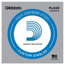 D'addario PL026 (26) Tek Elektro Gitar Teli