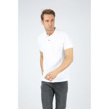Dafron Classic Polo Yaka Pike Beyaz Erkek T-shirt