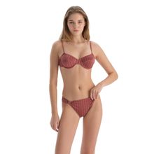 Dagi Kadın Balenli Bikini Üst, Örme, Kahverengi, 36