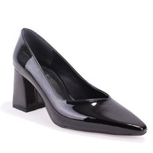 Dagoster DZA07-129615 Siyah Rugan Stiletto Kadın Topuklu Ayakkabı