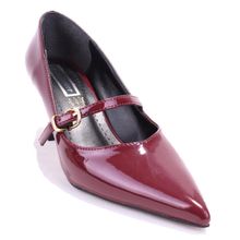 Dagoster DZA07-389100 Bordo Rugan Kadın Topuklu Ayakkabı