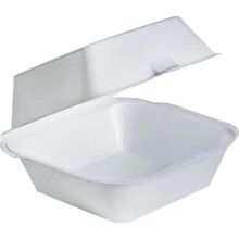 Dagyuce 15x15x8 cm 100 Adet Tek Kullanımlık Köpük Hamburger Kapaklı Kase Kutu