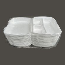 Dagyuce 23 A 20x24 cm 20 Adet Tek Kullanımlık Köpuk 3 Bölmeli Kapaklı Kase Kutu