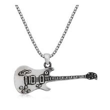Daha Yok Mu 925 Ayar Gümüş Elektro Gitar Erkek Gümüş Kolye