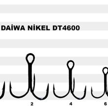 Daiwa DT4600 Nikel No:2 3'lü Olta İğnesi